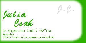 julia csak business card